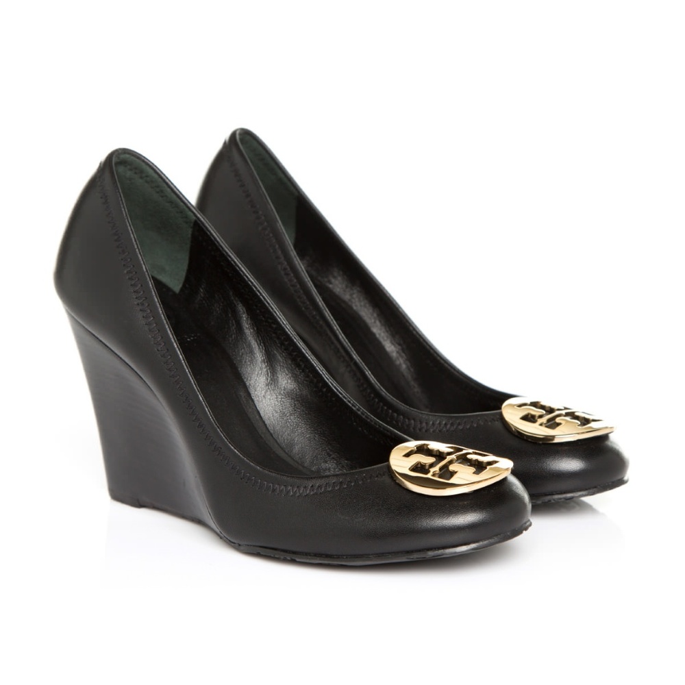 Tory Burch Sophie Wedge Pumps - Black